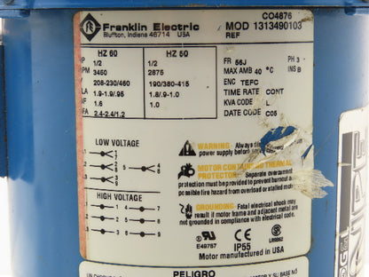 Goulds 1ST1C5F6F NPE Stainless Centrifugal Pump 1x 1.25" NPT .5Hp 3450 RPM 460V