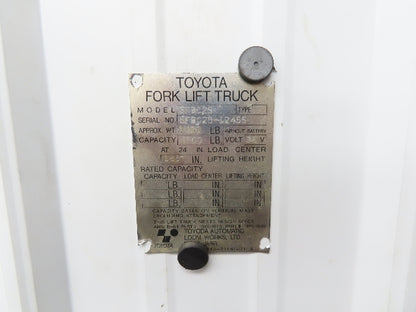 Toyota 5FBC25 Hydraulic Forklift Tilt Cylinder From E50XM-33 Forklift