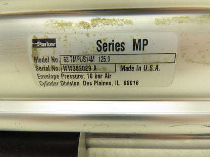 Parker P5E-J063NHN0125 Pneumatic Air Guided Cylinder 63mm Bore 125mm Stroke