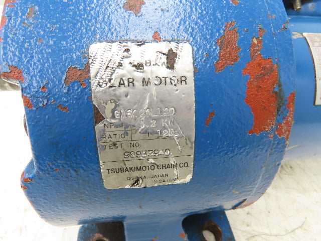 Tsubaki SF-JRF GMS020L120 Super Line Gearmotor 120:1 Reducer 14rpm .2kw 230/460V