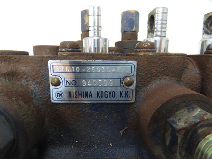 Nishina Kogyo 67610-25030-71 Hydraulic 3-Spool Forklift Mast Control Valve