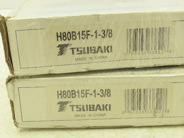 Tsubaki H80B15F-1-3/8 Roller Chain Sprocket 15 Tooth 1-3/8" Bore Lot Of 3