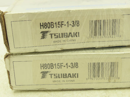 Tsubaki H80B15F-1-3/8 Roller Chain Sprocket 15 Tooth 1-3/8" Bore Lot Of 3