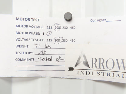 Nachi VDS-0B-1A2-U-10 Hydraulic Power Unit Variable Pump 6 Gal 3.9gpm 208-230V