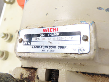 Nachi VDS-0B-1A2-U-10 Hydraulic Power Unit Variable Pump 6 Gal 3.9gpm 208-230V