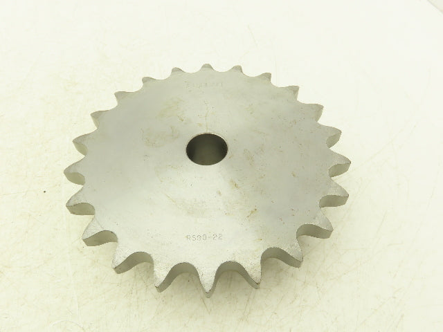 Tsubaki RS80 1B22T Roller Chain Sprocket #80 Chain 22 Tooth 1" Bore