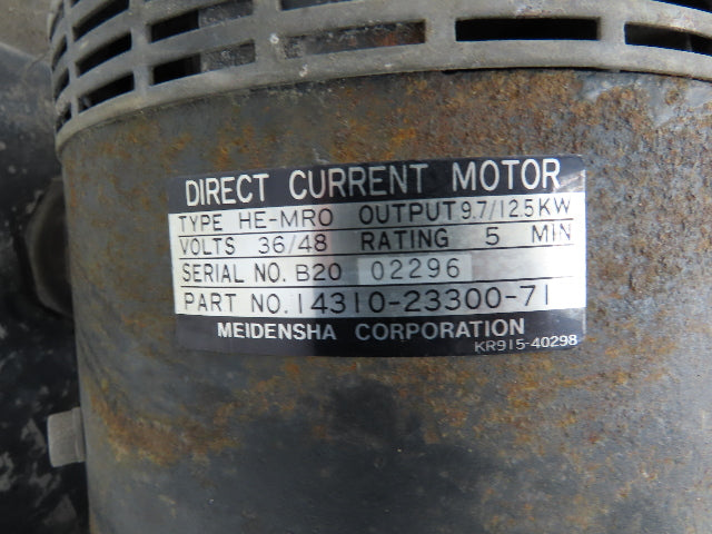 Meidensha 14310-23300-71 Toyota Forklift Drive Motor 36/48V 9.7/12.5kW