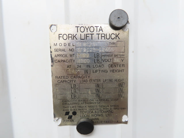 Meidensha 14310-23300-71 Toyota Forklift Drive Motor 36/48V 9.7/12.5kW