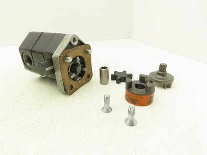 PE-1069 Hydraulic Gear Pump Spline Shaft 4-Bolt Flange SAE Ports