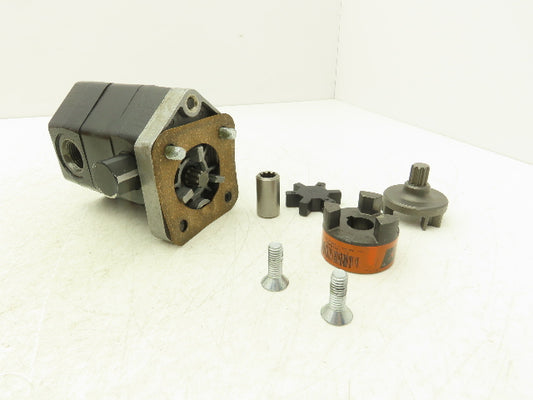 PE-1069 Hydraulic Gear Pump Spline Shaft 4-Bolt Flange SAE Ports