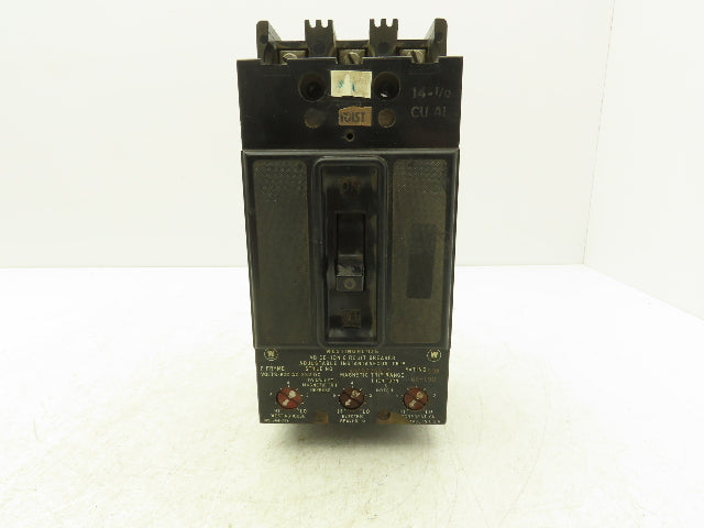 Westinghouse 454D676G16454 Circuit Breaker 50Amp 3 Pole 600VAC Magnetic Trip