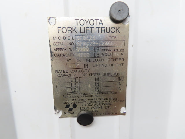 Toyota DGP4-27CSSBN Electric Forklift Hydraulic Pump Assembly Only 20E1225