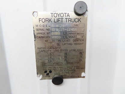 Toyota DGP4-27CSSBN Electric Forklift Hydraulic Pump Assembly Only 20E1225