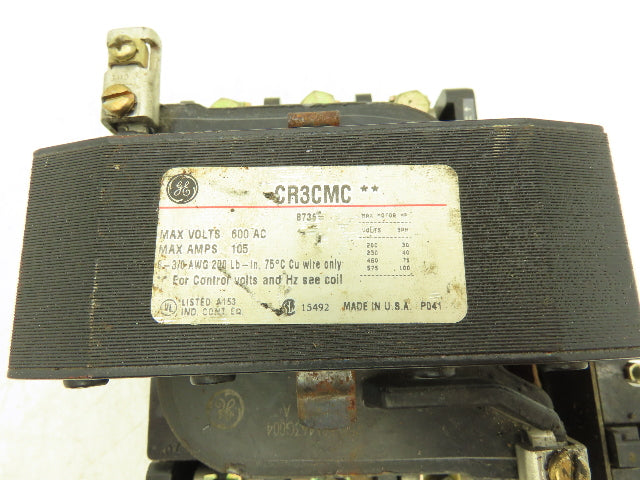 General Electric CR3CMC Motor Starter Contactor 100Hp 600VAC 3Ph 105 Amp