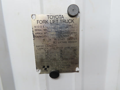 Toyota 5FBC25 Forklift Steering Wheel Column Adjustable With Mount Bracket