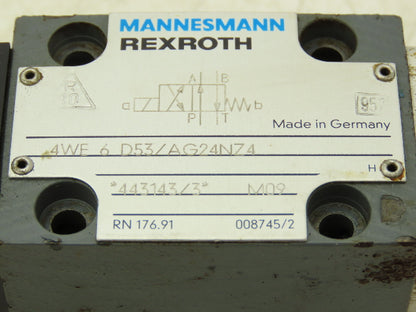 Rexroth 4WE6 D53/AG24NZ4 Directional Control Solenoid Valve 24VDC