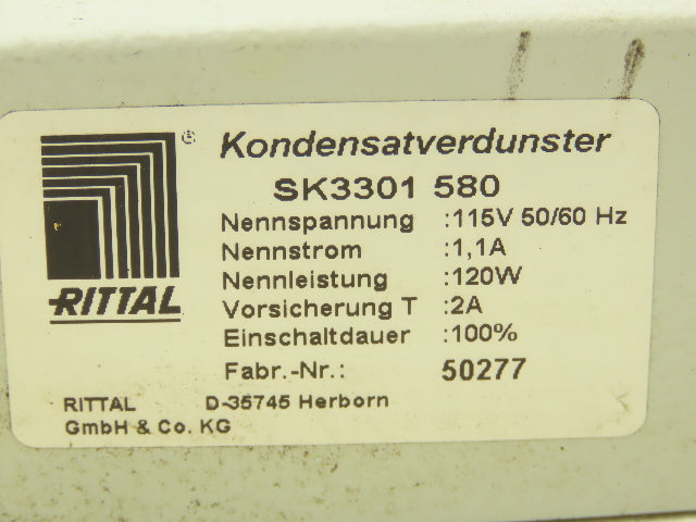 Rittal SK3301 580 Electronic Condensate Evaporator 115V AC Air Conditioner Drain