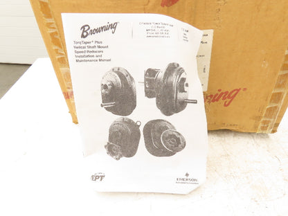 Browning 107SMTP25 Shaft Mount Reducer Gearbox 4.725:1 Ratio 6.4Hp Torque Taper