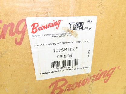 Browning 107SMTP25 Shaft Mount Reducer Gearbox 4.725:1 Ratio 6.4Hp Torque Taper