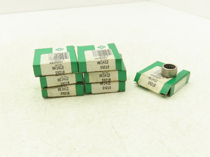 INA HK1412 Roller Bearing 14mm-ID x 20mm-OD x 12mm-Width Lot Of 7