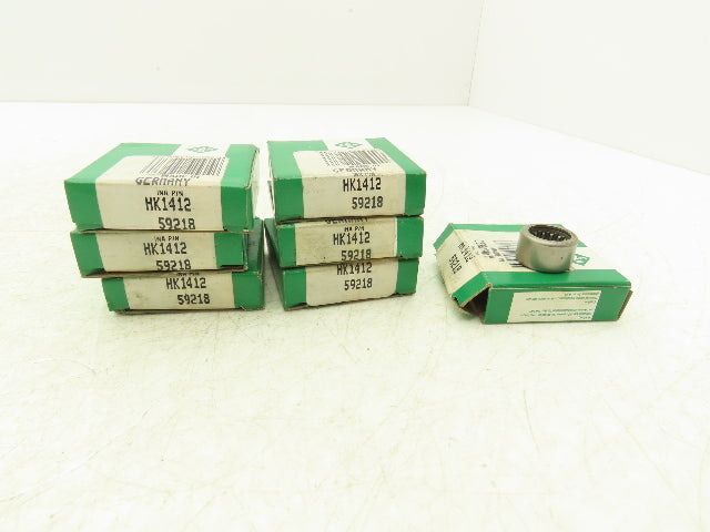 INA HK1412 Roller Bearing 14mm-ID x 20mm-OD x 12mm-Width Lot Of 7