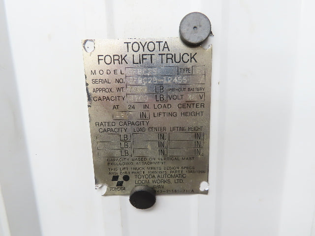 Toyota 5FBC25 Rotary Throttle Senser & Bracket Off Toyota 5FBC25 36VAC Forklift