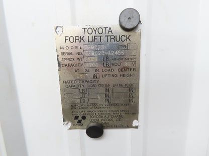 Toyota 5FBC25 Rotary Throttle Senser & Bracket Off Toyota 5FBC25 36VAC Forklift