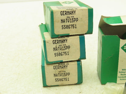 INA NATV15PP Yoke Roller Bearing 15mm-ID x 35mm-OD x 19mm-Width Lot Of 4
