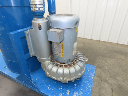 Kraemer Regenerative High Vacuum Pump 10Hp 3Ph 420CFM Oil-less Dust Collector