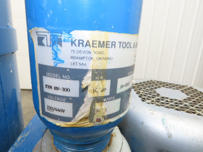 Kraemer Regenerative High Vacuum Pump 10Hp 3Ph 420CFM Oil-less Dust Collector