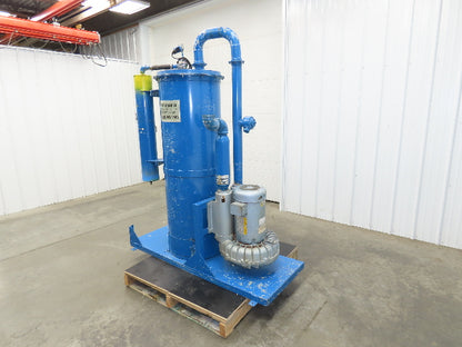 Kraemer Regenerative High Vacuum Pump 10Hp 3Ph 420CFM Oil-less Dust Collector