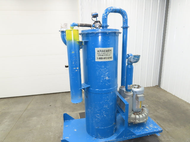 Kraemer Regenerative High Vacuum Pump 10Hp 3Ph 420CFM Oil-less Dust Collector