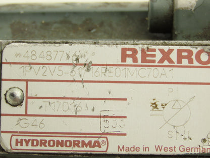 Rexroth Hydronorma 1PV2V5-31/16RE01MC70A1 Hydraulic Pump 4-Bolt 20mm Shaft