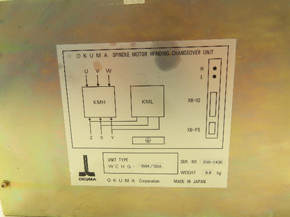 Okuma WCHG-150A/135A Spindle Motor Winding Changeover Unit