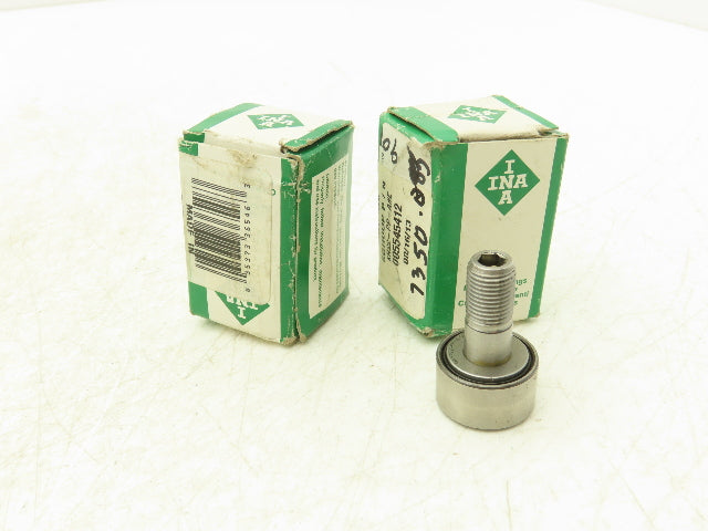 INA KR22-PP-A Cam Follower Bearing 22mm-OD 12mm-Width 10mm-Stud Dia Lot of 2