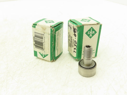INA KR22-PP-A Cam Follower Bearing 22mm-OD 12mm-Width 10mm-Stud Dia Lot of 2