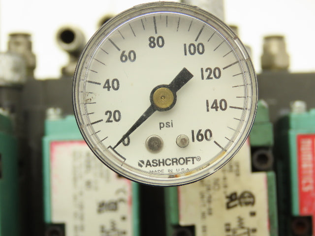 Numatics 6-Station FlexiBlok Manifold 120V Single Solenoid Valves
