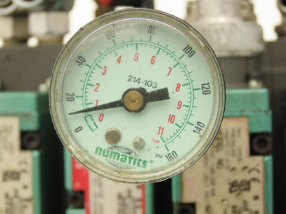 Numatics 6-Station FlexiBlok Manifold 120V Single Solenoid Valves