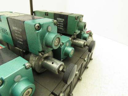 Numatics 6-Station FlexiBlok Manifold 120V Single Solenoid Valves