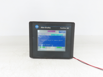 Allen Bradley 2711T6C1L1 PanelView 600 Touch Screen PLC HMI Ser B Rev D Frn 4.43