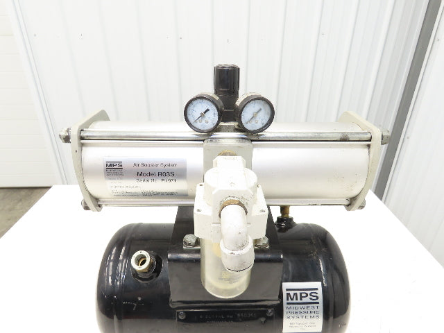 MPS Midwest R03S 2:1 Compressed Air Pressure Booster 3.5 Gal Tank 230psi