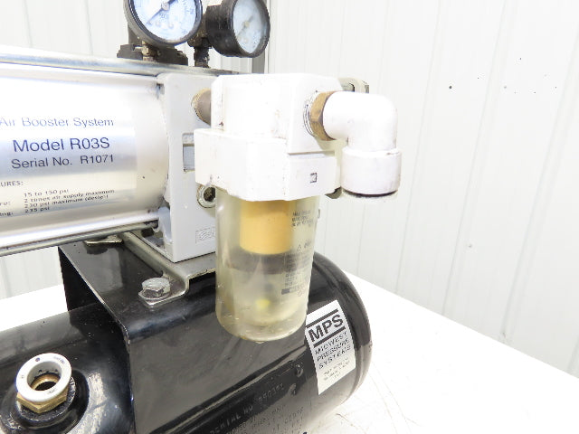 MPS Midwest R03S 2:1 Compressed Air Pressure Booster 3.5 Gal Tank 230psi