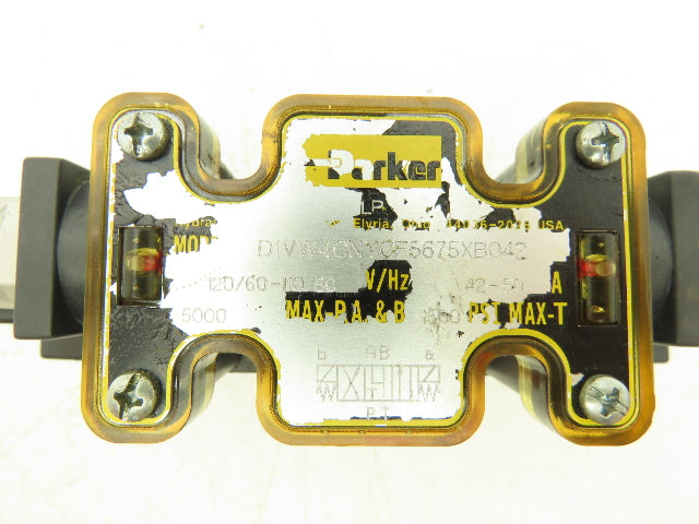 Parker D1VW4CNYCF5675XB042 Hydraulic Directional Valve 5000PSI 110/120V 50/60Hz
