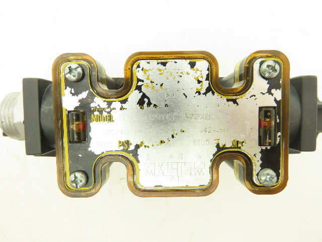 Parker D1VW4CNYCF5672XB042 Hydraulic Directional Valve 5000PSI 110/120V 50/60Hz