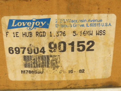 Lovejoy 697904 90152 Flange Coupling 1-3/8" Bore x 4-1/2"-OD