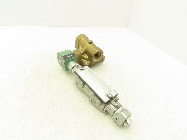 Asco Red-Hat 8210G004 Brass Solenoid Valve 1"NPT 120V 2-Way Normally Closed