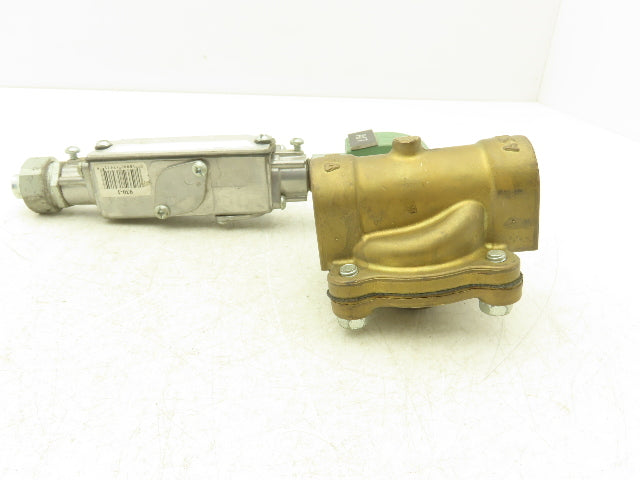 Asco Red-Hat 8210G004 Brass Solenoid Valve 1"NPT 120V 2-Way Normally Closed