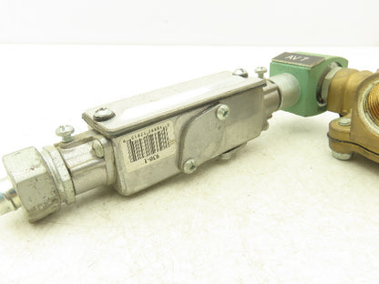 Asco Red-Hat 8210G004 Brass Solenoid Valve 1"NPT 120V 2-Way Normally Closed