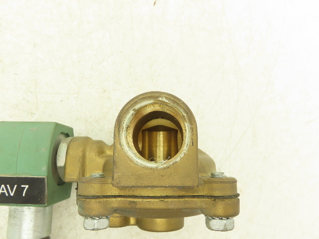 Asco Red-Hat 8210G004 Brass Solenoid Valve 1"NPT 120V 2-Way Normally Closed