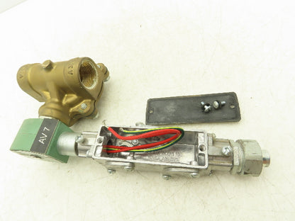 Asco Red-Hat 8210G004 Brass Solenoid Valve 1"NPT 120V 2-Way Normally Closed